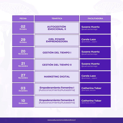 PROGRAMA SEMESTRAL: EMPRENDIMIENTO & EMPODERAMIENTO 🗓️