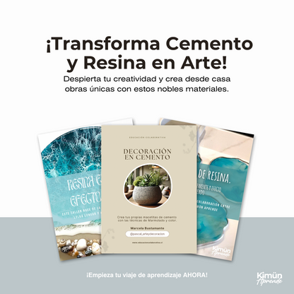 PACK ARTE EN CEMENTO & RESINA